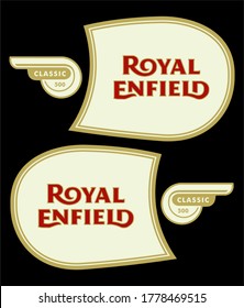 Royal Enfield Tank Stickers Design Vector 