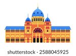 Royal Exhibition Building - modern flat design style single isolated image
