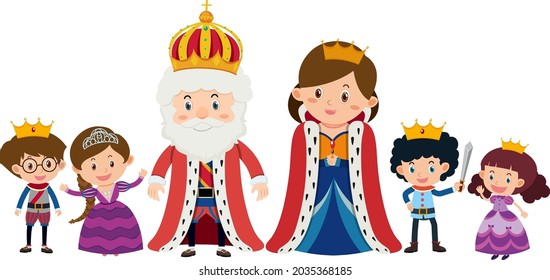 Royal Family Cartoon Character Illustration