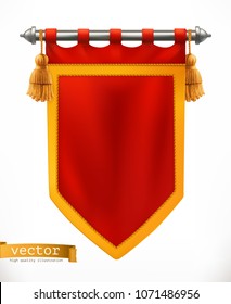 Royal flag. 3d vector banner