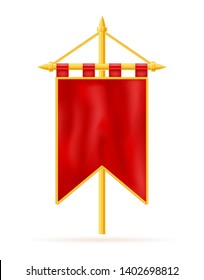 royal flag realistic template empty blank stock vector illustrationn isolated on white background