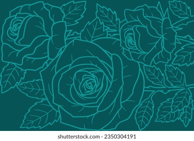 royal floral background design . rose flower background design 