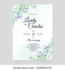 Royal Floral and Elegant Wedding Card. Illustrator and designer. Wedding Invites, save the date, Birthday Invites, Video Invites, E-Cards.