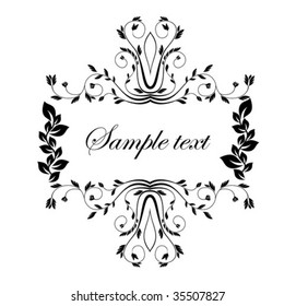 royal floral frame