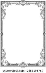 Royal Blumenmuster Rahmen und Rahmen Illustration