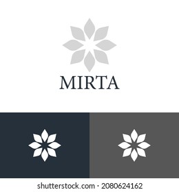 Concepto de diseño del logo de la flor real. Ilustración de la marca logarca del yoga. Pueden representar loto, sagrado, espiritual, religión, spa, belleza, moda.