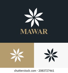 Concepto de diseño del logo de la flor real. Ilustración de la marca logarca del yoga. Pueden representar loto, sagrado, espiritual, religión, secta.