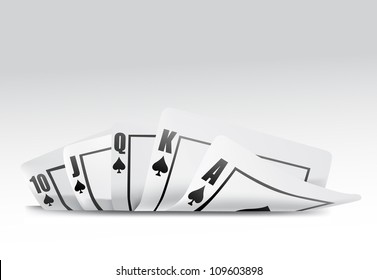 Royal Flush Background Stock Vector (royalty Free) 109603898 