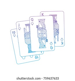 royal flush playing club cards poker casino