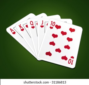 Royal flush vector illustration