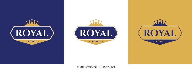 Royal Food Logo Design. Creative, Modern, Brand, Packaging Concept Logo Vector