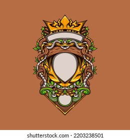 Royal Forest Illustration for apparel, merchandise or other