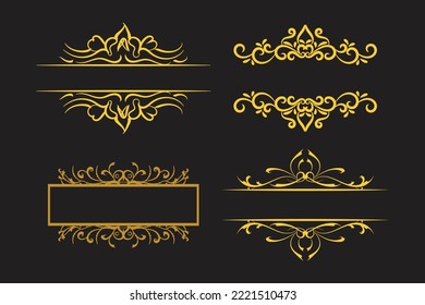 Royal Fram Swirl Vector Gold Design