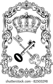 Royal Frame Crown And Keys