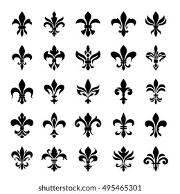 Royal french heraldry design elements for coat of arms and logo design.