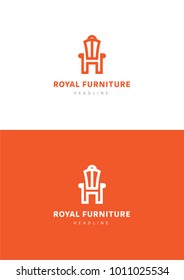 Royal furniture logo template.