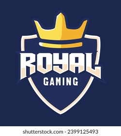 royal gaming logo with blue background