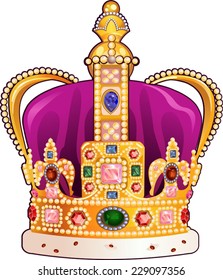 Royal Gold Crown On Pillow Stock Vector (Royalty Free) 295495019 ...