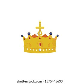 royal gold crown vector illustration