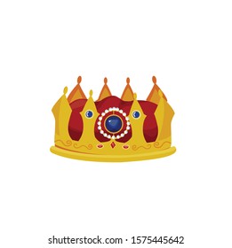 royal gold crown vector illustration