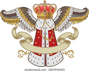 Royal Gold Crown and Wings 
