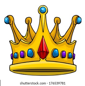 Royal Gold Crowns Gems Isolated On Stock Vector (Royalty Free ...