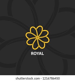 Royal gold emblem template