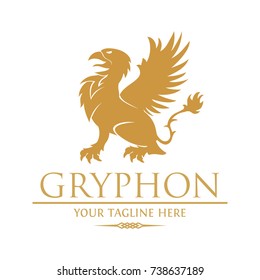 Royal Gold Gryphon Logo Vector Logo Template