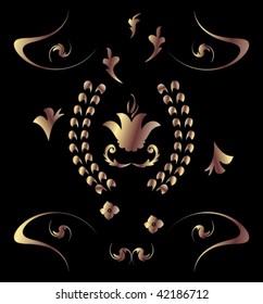 royal gold pattern - vector