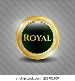 Royal gold shiny emblem