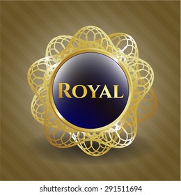 Royal gold shiny emblem