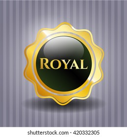 Royal gold shiny emblem