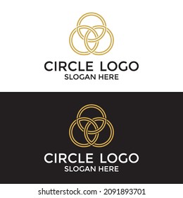 Royal Gold Trinity Circle Logo Template