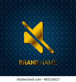  Royal Golden & Blue Metallic Premium Corporate Logo / Icon