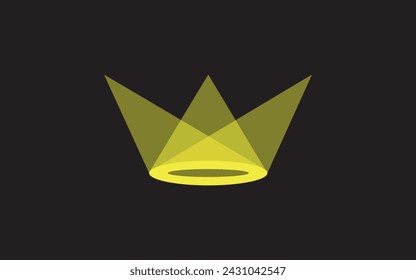 Royal golden crown black background for banner design. Vector background. Luxury vector illustration. Stock image. EPS 10. stock illustration