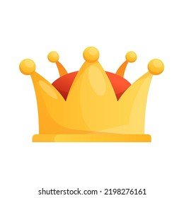 Royal golden crown vector illustration logo icon isolated on white background
