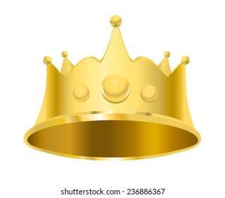 royal golden crown vetor illustration