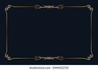 Royal golden frame luxury background with text space