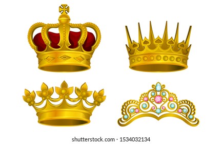 Royal Golden King Jewelry Vector Illustrated Collection