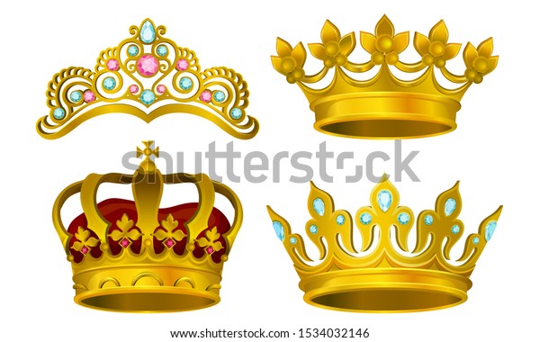 Royal Golden King Jewelry Vector Illustrated Stock Vector (Royalty Free ...