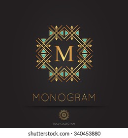 Royal golden linear modern monogram, logo vector template. Hotel logo. Kings symbol.