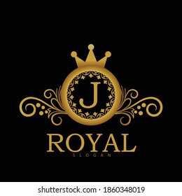 Royal Golden Logo Design Letter G Stock Vector (Royalty Free ...