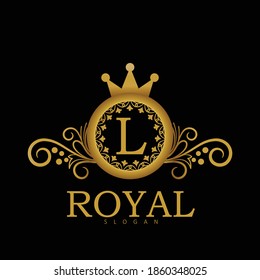 Royal Golden Logo Design Letter G Stock Vector (Royalty Free ...