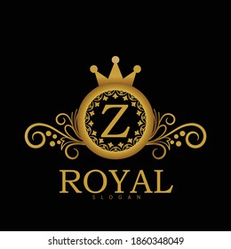 Royal Golden logo Design for letter Z. luxury Golden Vector logo design. Golden letter Z logo for salon, spa, cosmetic, Boutique, Jewelry.