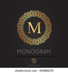 Royal golden modern monogram,  logo vector template. Hotel logo. Kings symbol. 