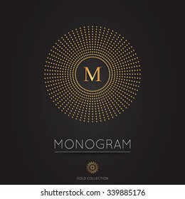 Royal Golden Modern Monogram,  Logo Vector Template. Hotel Logo. Kings Symbol. 