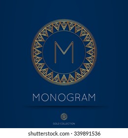 Royal golden modern monogram,  logo vector template. Hotel logo. Kings symbol. 