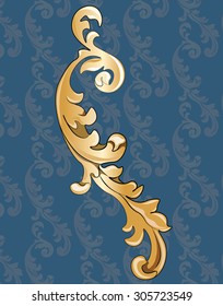 Royal golden ornament element pattern. Vector