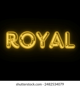 Royal golden text with black background. simple text named ROYAL with gold design with black background luxury Look and feel. can be used for posters, banners, flyers, and more.