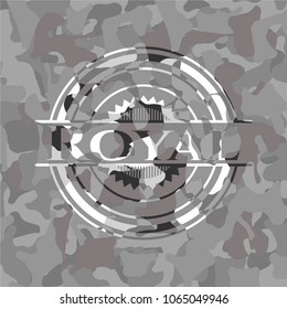 Royal grey camo emblem